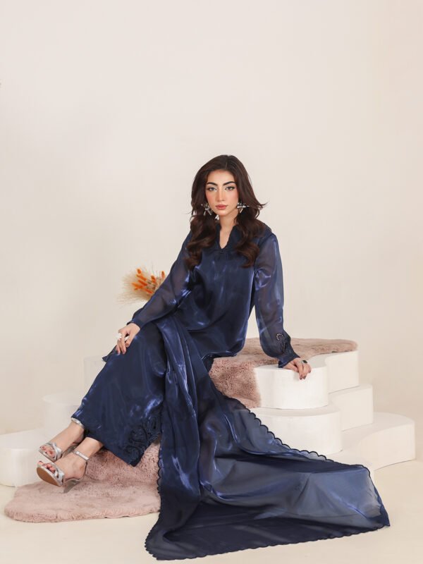 Midnight Sweet Silk Cutwork Ensemble