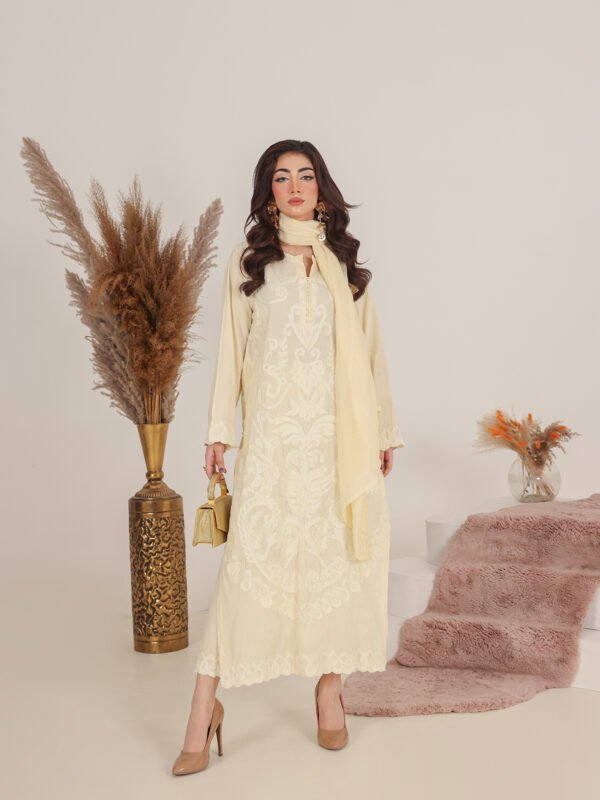 Ivory Dream Hand-Embroidered Lawn Ensemble