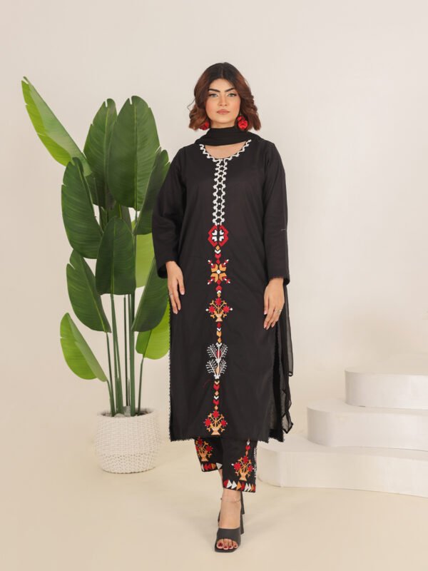 Black Embroidered Summer Ensemble